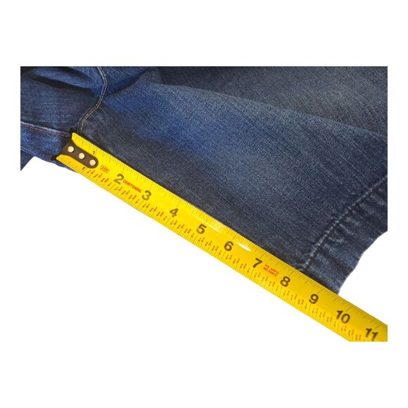 Vintage Y2K Faded Glory Denim Shorts Size 10 Modest Length Cotton Blue Jean - Picture 10 of 15